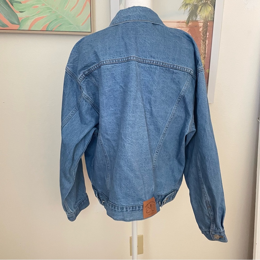 Emerson Fry Twin Doves Easy Boyfriend Denim Jacket Oversized Size XS - Picture 11 of 11
